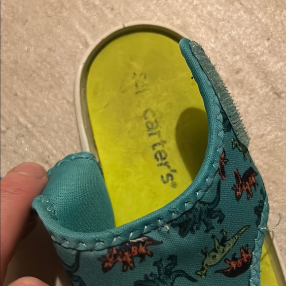 Kids Dinosaur Print Pool Shoes - Teal - Picture 3 of 4